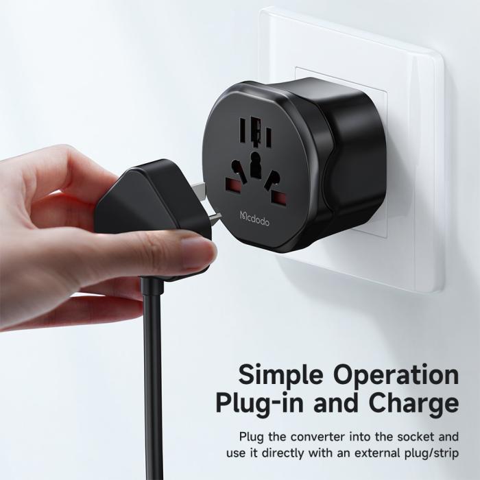 Bild 5, MCDODO Universal Reseadapter UK Plugg UK/EU/US
