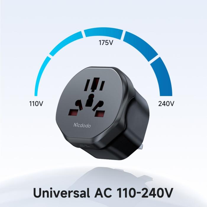 Bild 6, MCDODO Universal Reseadapter UK Plugg UK/EU/US