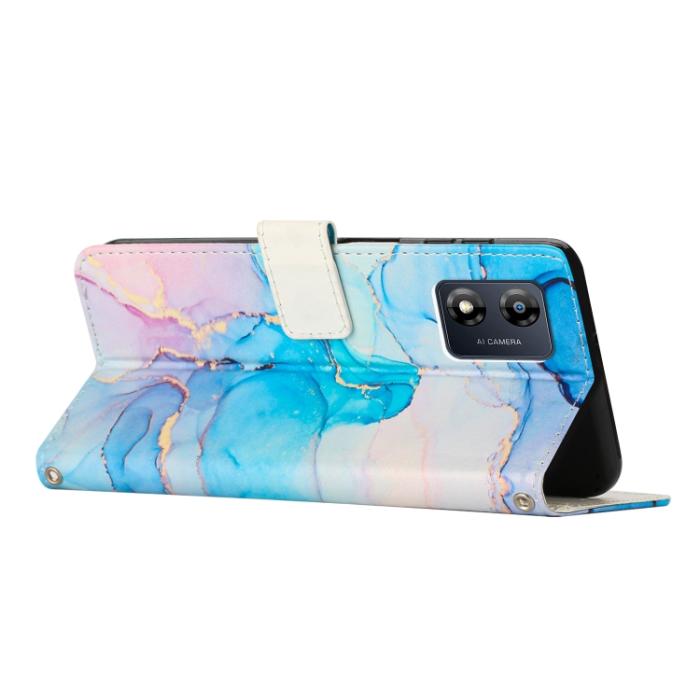 Bild 3, Motorola Moto E13 Fodral Marmor Rosa/Grön