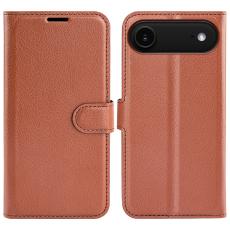 iPhone Air Fodral Litchi L&auml;der Brun