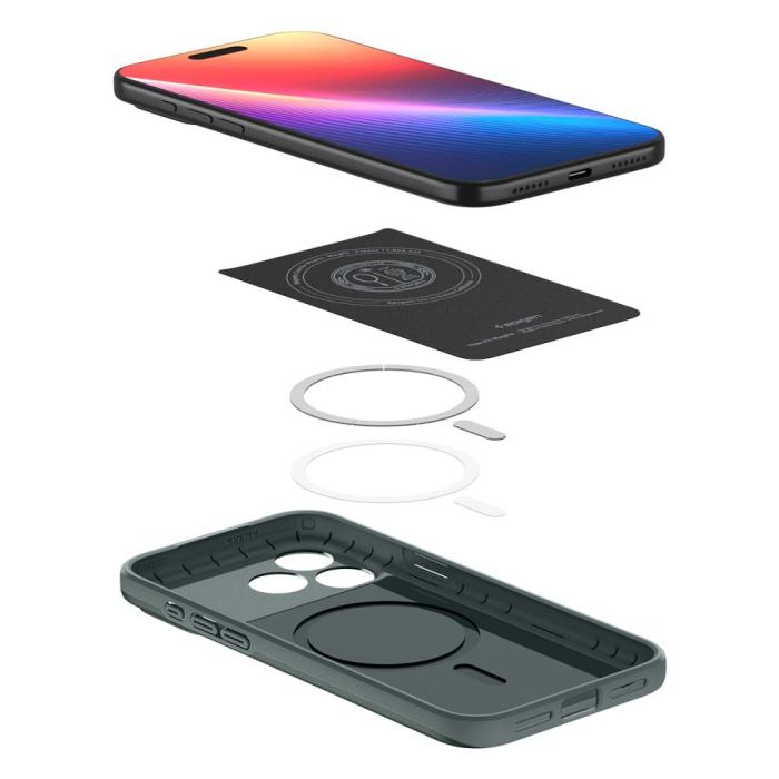 Bild 6, Spigen iPhone 17 Pro Max Skal MagSafe Thin Fit Abyss Green