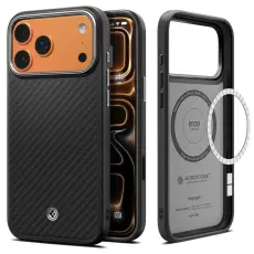 Spigen iPhone 18 Pro Max/17 Pro Max Skal MagSafe Enzo Aramid 'T' Svart/Silver