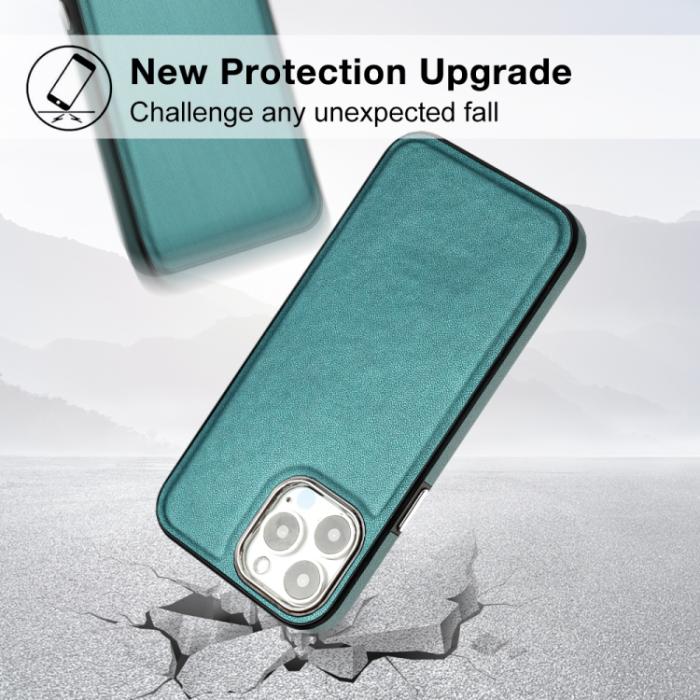 Bild 3, iPhone 15 Pro Skal Läderbelagt Grön