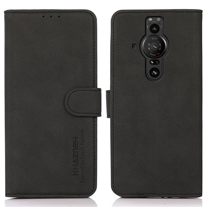Bild 1, KHAZNEH Sony Xperia Pro-I Fodral Retro Läder Svart