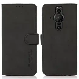 KHAZNEH Sony Xperia Pro-I Fodral Retro Läder Svart