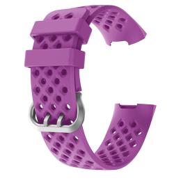 Silikon Armband Ihåligt Fitbit Charge 3 / 4 Lila