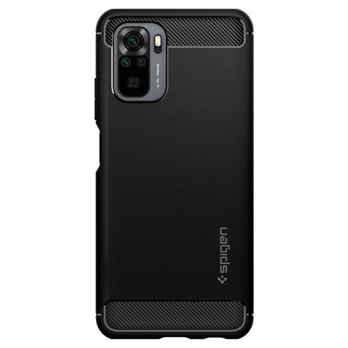 Bild 4, Xiaomi Redmi Note 10S - Spigen Rugged Armor Skal - Matt Svart