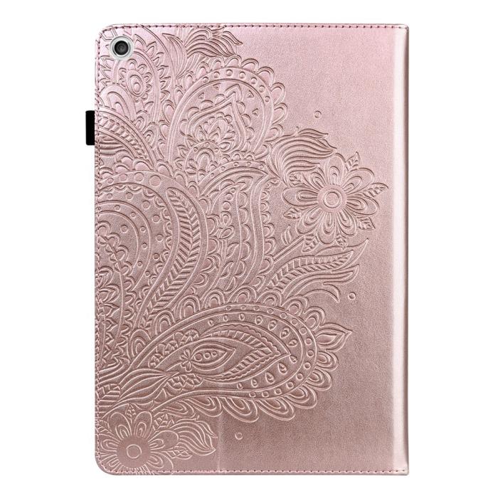 Bild 2, Lenovo Tab M10 HD (2nd Gen) - Mandala Läder Fodral - Roséguld