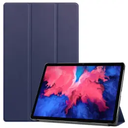 Lenovo Tab P11 / P11 Plus - Tri-Fold Läder Fodral - Mörk Blå