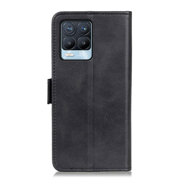 Bild 3, Realme 8 / 8 Pro - Fodral Med Magnetisk Stängning - Svart
