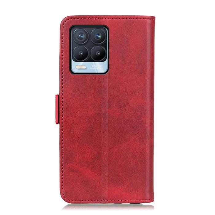 Bild 3, Realme 8 / 8 Pro - Fodral Med Magnetisk Stängning - Röd