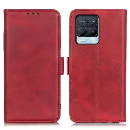 Realme 8 / 8 Pro - Fodral Med Magnetisk Stängning - Röd