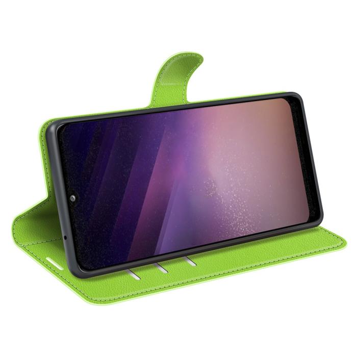 Bild 5, Samsung Galaxy A03 Fodral Litchi Läder Grön