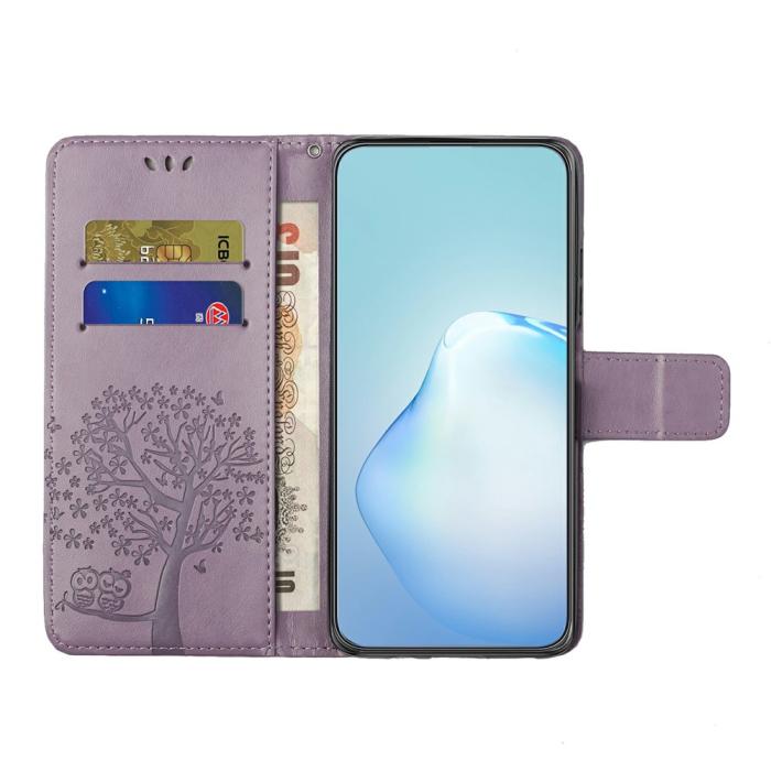 Bild 2, Motorola Moto G86 Power/G86 5G Fodral Träd Tryck Lila