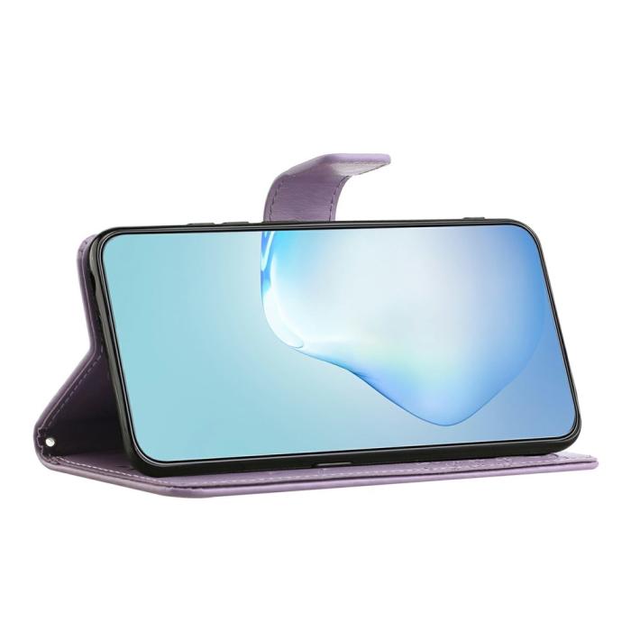 Bild 3, Motorola Moto G86 Power/G86 5G Fodral Träd Tryck Lila