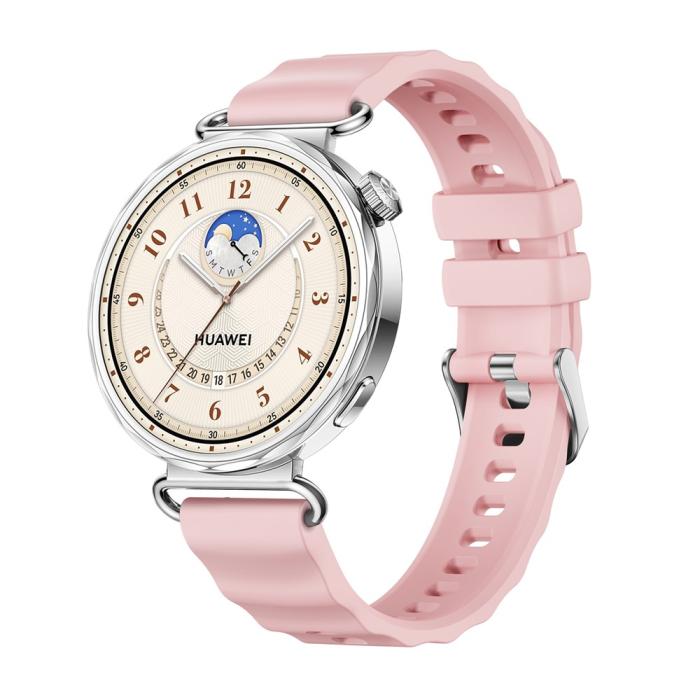 Bild 3, Klockarmband 18 mm Quick Release Wave Silikon Rosa