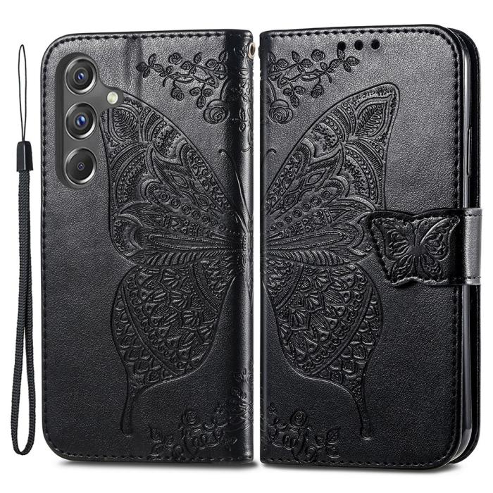 Bild 1, Samsung Galaxy A15 5G Fodral Big Butterfly Svart