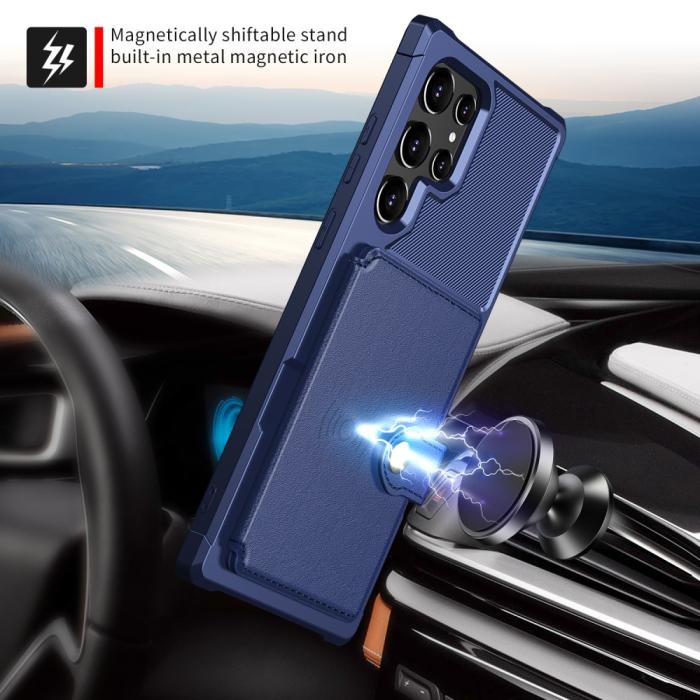 Bild 5, Samsung Galaxy S22 Ultra Skal Med Magnetisk Plånbok Blå