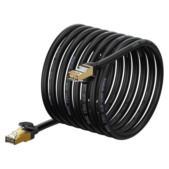 Bild 1, Baseus 10m Cat7 RJ45 Nätverkskabel Svart