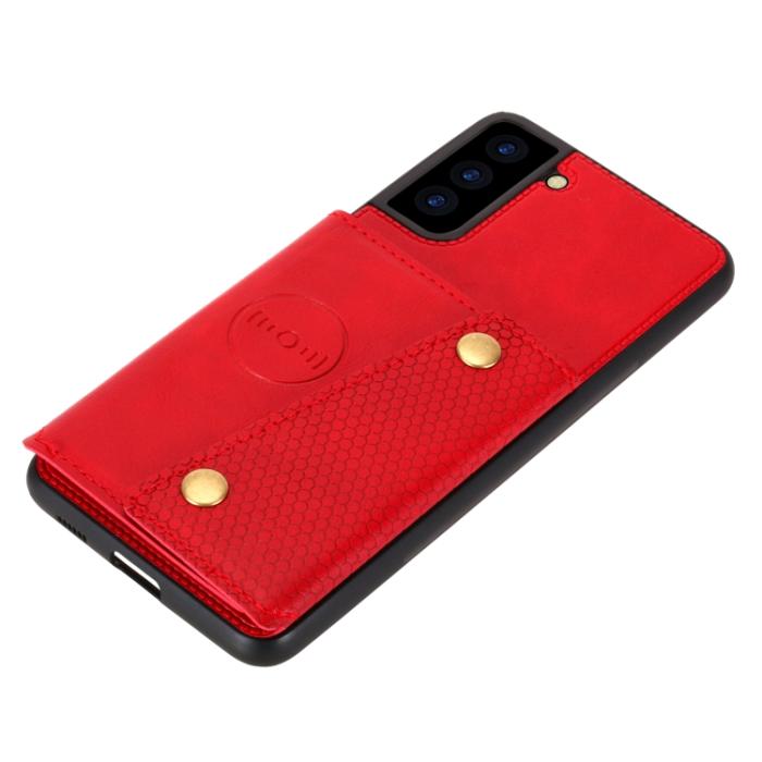Bild 3, Samsung Galaxy S22 Skal Med Kortfack Och Magnet Röd