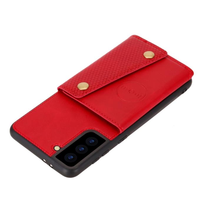 Bild 4, Samsung Galaxy S22 Skal Med Kortfack Och Magnet Röd