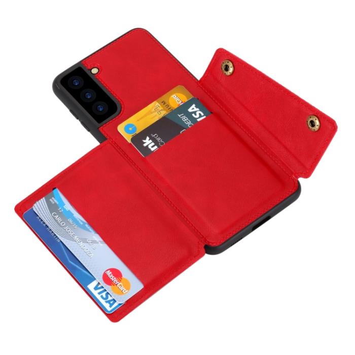 Bild 5, Samsung Galaxy S22 Skal Med Kortfack Och Magnet Röd