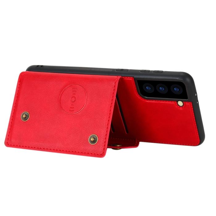 Bild 6, Samsung Galaxy S22 Skal Med Kortfack Och Magnet Röd