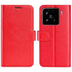 Xiaomi 15 Fodral Crazy Horse L&auml;der R&ouml;d