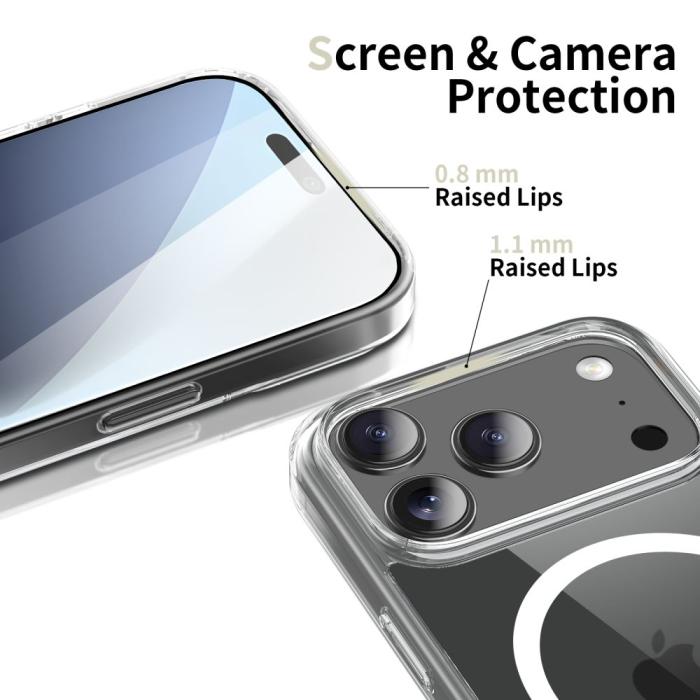 Bild 3, Tech-Protect iPhone 17 Pro Max Skal MagSafe FlexAir Hybrid Transparent
