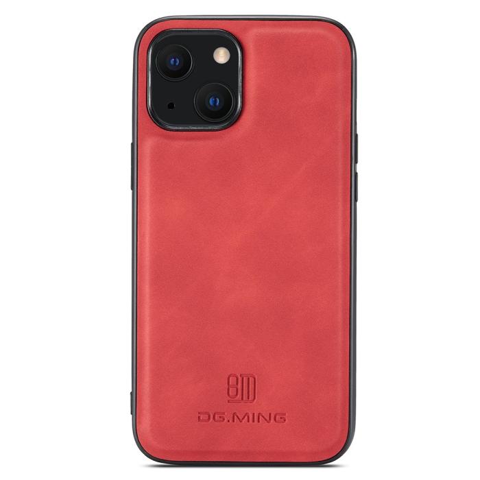 Bild 2, DG.MING iPhone 14 Plus Skal Läderbelagt Röd