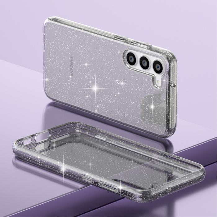 Bild 5, Samsung Galaxy S23 Plus Skal Glitter Hybrid Grå