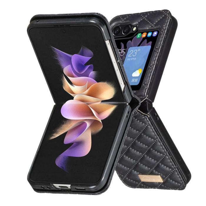 Bild 1, Galaxy Z Flip 6 / 7 FE Skal Diamond Textur Svart