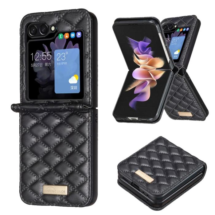 Bild 2, Galaxy Z Flip 6 / 7 FE Skal Diamond Textur Svart