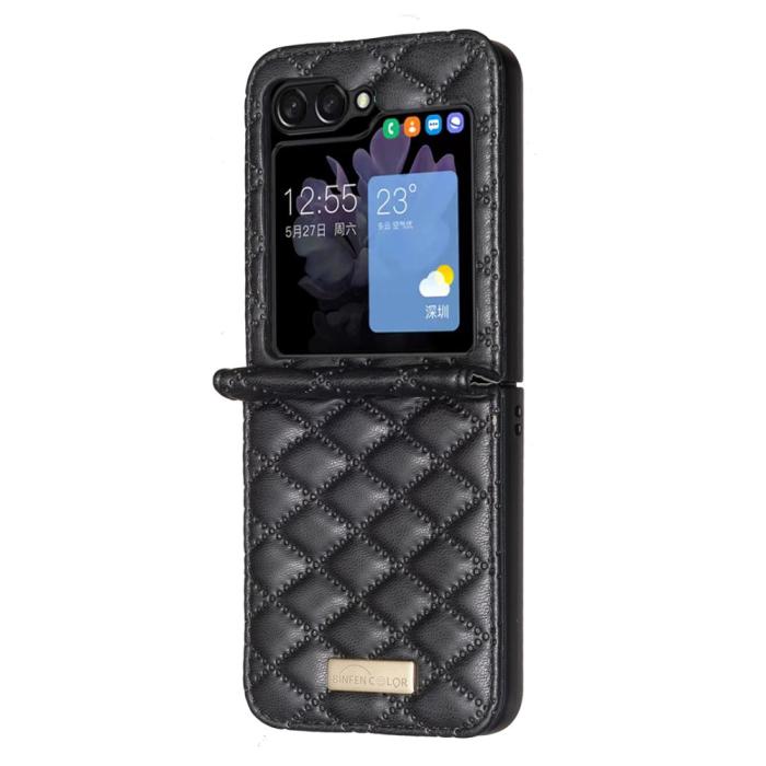 Bild 3, Galaxy Z Flip 6 / 7 FE Skal Diamond Textur Svart