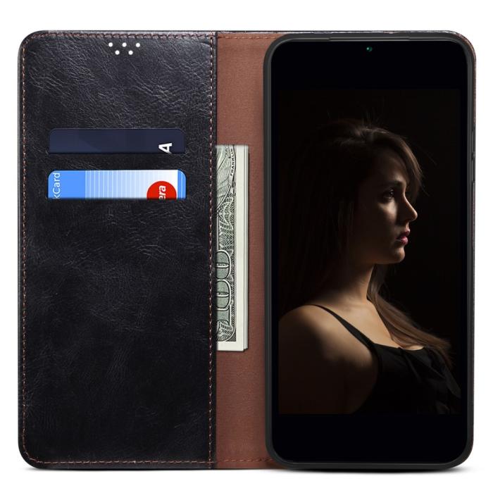 Bild 2, OnePlus Nord 2T 5G Fodral Flip Crazy Horse Svart