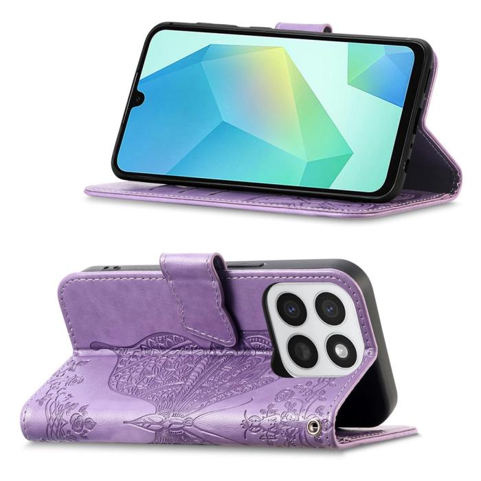 Bild 3, Honor 400 Smart Fodral Med Fjäril Tryck Lila