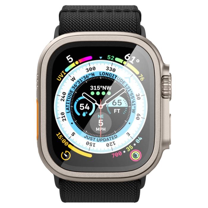 Bild 4, Spigen Apple Watch Ultra 49 mm Skärmskydd Glas.tR Slim Pro Titanium