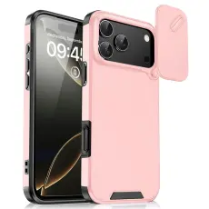 iPhone 17 Pro Skal Hybrid Armor CamCover Rosa