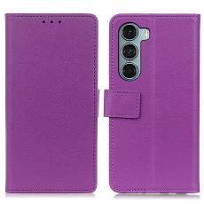 Motorola Moto G200 Fodral Solid Läder Lila