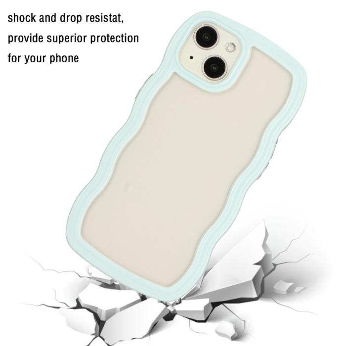 Bild 2, iPhone 15 Skal Wavy Hybrid Transparent/Grön