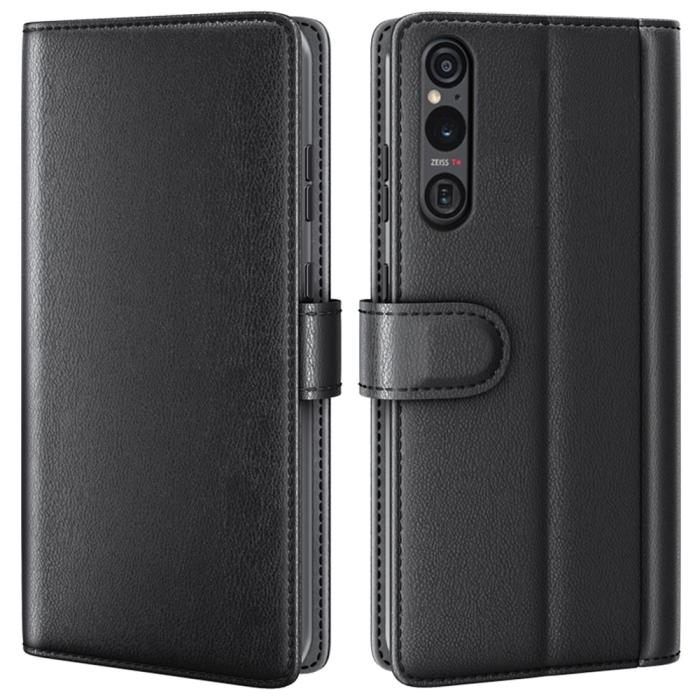 Bild 1, Sony Xperia 1 VI Fodral Premium Äkta Läder Svart