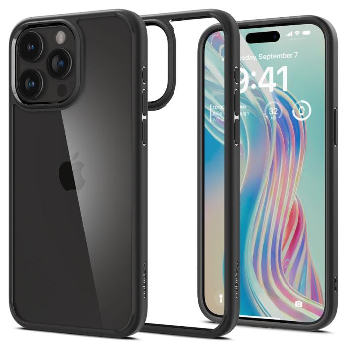 Bild 1, Spigen iPhone 15 Pro Skal Ultra Hybrid Matt Svart