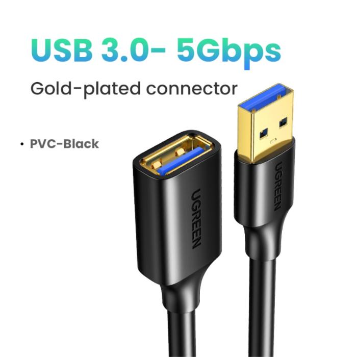 Bild 6, UGREEN 5m USB 3.0 Förlängningskabel Svart