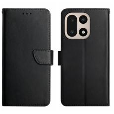 OnePlus 15 Fodral &Auml;kta L&auml;der Svart