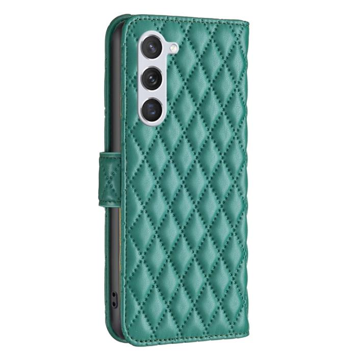Bild 5, Samsung Galaxy S24 Fodral Diamond Läder Grön