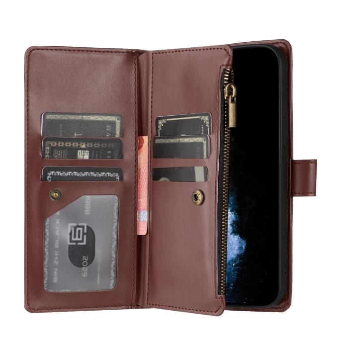 Bild 4, Samsung Galaxy S26 Ultra Fodral Multifunktionellt Läder Brun