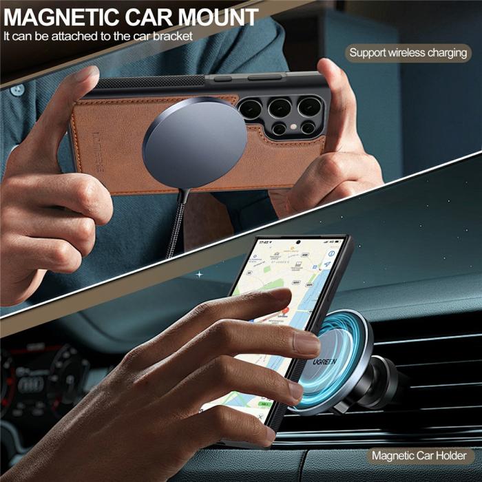 Bild 5, LC.IMEEKE Galaxy S26 Ultra Skal MagSafe Avtagbart Kortfack