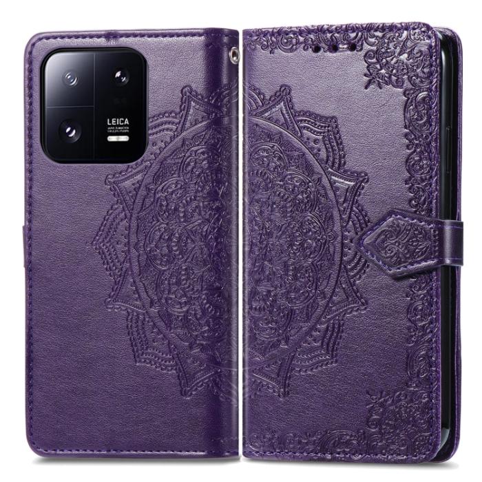 Bild 2, Xiaomi 13 5G Fodral Mandala Läder Lila