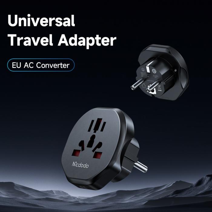 Bild 2, MCDODO Universal Reseadapter EU Plugg UK/EU/US
