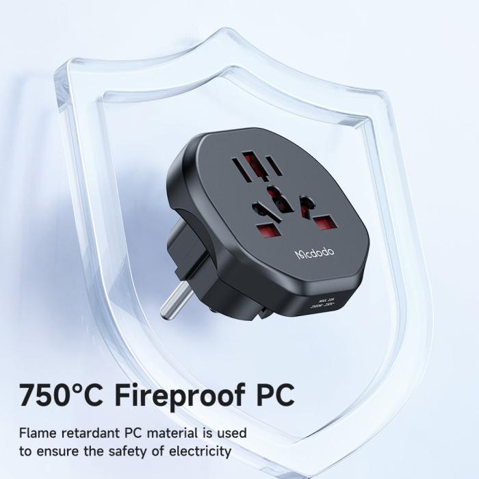Bild 3, MCDODO Universal Reseadapter EU Plugg UK/EU/US